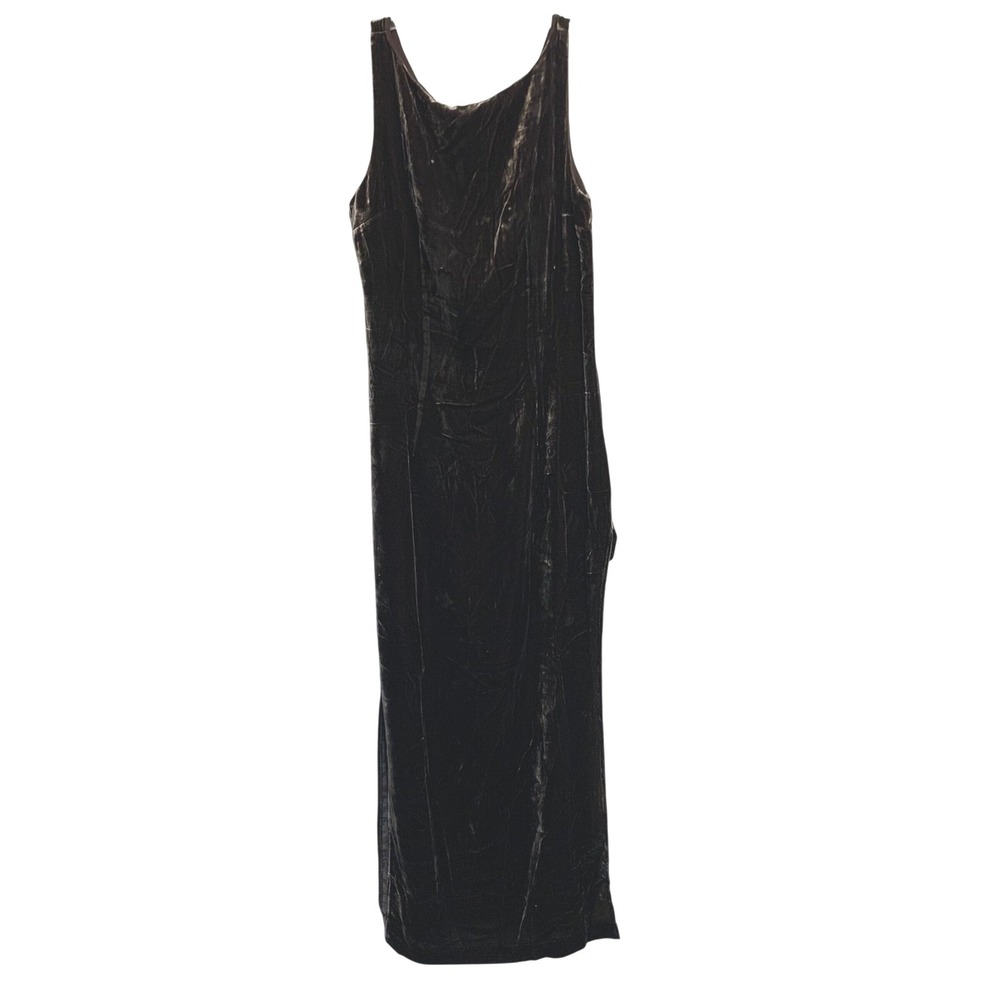 Reformation Romy Velvet Dress Size 10 Mole Brown Sleeveless Maxi 1319141OOL010
